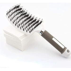 1 stks Haarborstel Vrouwen Haar Borstel Massage CombScalp Krullend Kammen Borstels Kappers Gereedschap (Maat: Wit)