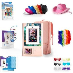 HP Sprocket Fotohokje Instant kleurenfotoprinter (Roze) + Zink Papier (100 vellen) + Sticker Frames (15) + Schermbeschermer (2) & meer
