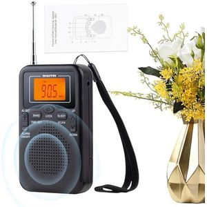 AM FM-radio Draagbare, kleine transistorradio AM FM,Kleine radio AM FM | Draagbare AM FM-radio, Walkman-transistorbatterijradio, beste ontvangst, digitaal LCD-scherm, pocketminiradio voor