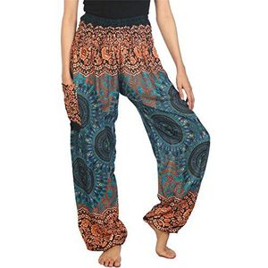 LOFBAZ Harembroek voor dames, boho, yoga, S-4XL, plussize, hippiekleding, pyjama, 3XL Grote Maten