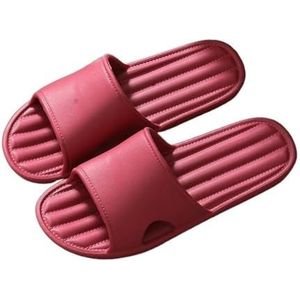 Slippers, Zomer - Lichtgewicht Indoor Home Sandalen for Dames en Heren Pantoffels,voor dames en heren(Red,44 EU)