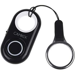 Afstandsbediening voor camerascherm met Bluetooth®-technologie, sleutelband met afneembare armatuur, karabijnhaak, registreert foto's en video's draadloos van maximaal 10 m afstand op iPhone/Android