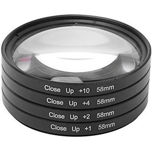 Macro Filter Kit Professioneel Optisch Glas Macro Close Up +1 +2 +4 +10 Lens Filter Kit 58mm met Opbergdoos voor Canon/voor Nikon/voor Sony Camera 'S