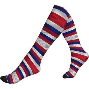 DEXNEL Vlag Van Hawaii Amerikaanse Compressie Sokken Voor Mannen Vrouwen 20-30 Mmhg Compressie Sokken Voor Sport Ondersteuning Sokken, 1 zwart, Eén Maat