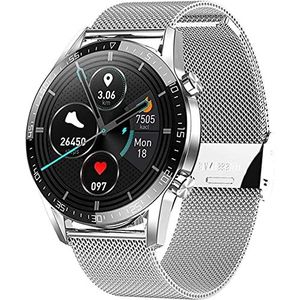 Smart Horloge Mannen IP68 Waterdichte Sport Smart Horloge-Zilver Staal