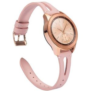 Leather Strap Compatible With Galaxy Watch 42mm 46mm Bands Genuine Leather Wristband Replacement Compatible With Galaxy Watch Active Galaxy (Color : Pink, Size : 22mm)