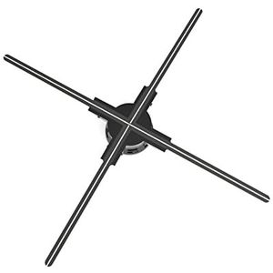 3D Hologram Fan, Hologram Fan Projector, 20.5 Inch 624 LED Lamp Kralen 3D Hologram Projector Reclame Display Wandmontage Reclame Machine Wifi Controle Met Audio voor Winkel/Bar/Kerstmis/Halloween