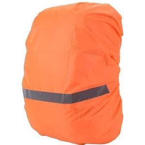Rugzak waterdichte hoes rugzak regen Oxford doek cover outdoor reizen rugzak regenhoes opvouwbaar met veiligheid reflecterende strip XS-XL (kleur: oranje XS)