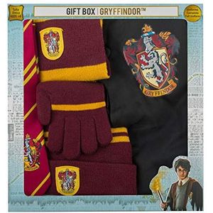 Cinereplicas 5 stuks - geschenkdoos Harry Potter Kids Gryffindor (cape, stropdas, muts, handschoenen en sjaal), cartoon, meerkleurig, kinderen (Redstring 5 stuks)