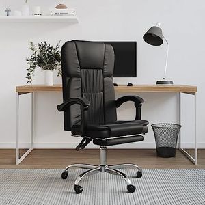 SMTSEC Liggende bureaustoel zwart kunstleer