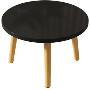 ZYDZ Moderne Home Erker Kleine Tafel met Driehoek Massief Houten Poten (zwart, 50 * 50 * 30cm)