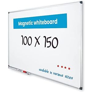 Vivol Whiteboard 100x150 cm - Magneetbord en Planbord - 14 verschillende maten