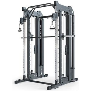 Atletica HyperForm Multipers, krachtstation met Smith Machine en dubbele kabel, 2,32 m hoogte voor volledige range of Motion