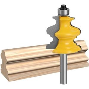 1 st 8 MM Schacht Leuning Architectural Molding Router Bit Houtbewerking Frees for Hout Bit Gezicht Mill Tool