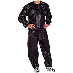 Zweetpak Heren Saunapak For Afslanken Zweetpak Zweetpak Fitness Saunapak For Het Hele Lichaam Trainingspak Gemaakt Van PVC Anti-Rip PVC Saunapak For Mannen En Vrouwen(Noir,4XL)