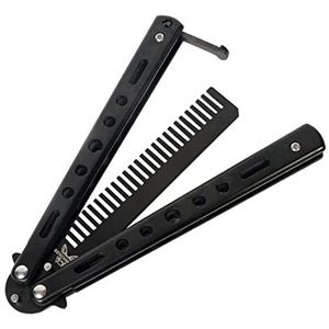 Butterfly Comb Snor Baard Borstels Praktijk Kam voor Beginners Training Zwart