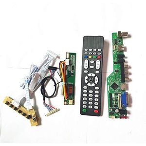 Voor N150P2-L04/L06 Remote+Inverter+toetsenbord VGA HDMI AV USB RF T.V53 controller board 1CCFL 30Pin LVDS LCD display panel DIY kit (N150P2-L04)