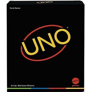 UNO Minimalista, kaartspel met graphics van designer Warleson Oliveira, 108 kaarten, spel voor kinderen, uniek cadeau voor designliefhebbers, vanaf 7 jaar, GYH69