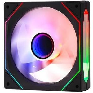 QPSJXN RGB 120 -mm computerkoffer, 4-pins PWM koelventilator, 3-pins, 5 V, onbeperkte ruimte, Argb 12 cm, ventilator, verschillende pc-gebouwen (1 fan)