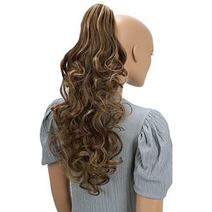 CAISHA 50cm Haarstukje Vlecht Paardenstaart Haarextensies Volumineus Golvend Braun Mix H57B