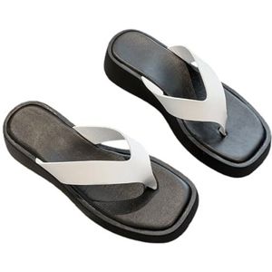 OLACD Thong Sandalen Eenvoudige Antislip Zee Schoenen Dikker - Zachte Klassieke Vrouwen Zool Wandelen Slippers Reizen, Eén maat, Rubber