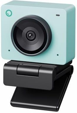 OBSBOT Meet 2-4K Webcam for PC with 1/2"" Sensor, AI Framing & Autofocus, Beauty Mode, Lightweight, HDR, Webcam with Microphone, 60 FPS, Web cam for Streaming, Meeting, Gaming, etc. (Aurora Green)