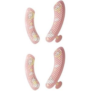 Toiletbrilverwarmer Toiletbrilhoesmat, zelfklevend, meerkleurig, verpakking van 2 (blauwe beer - paar)(Pink Rabbit-2pairs)