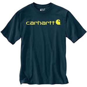 Carhartt Workwear Core Logo T-shirt voor heren, kleur: Night Blue Heather, maat: L