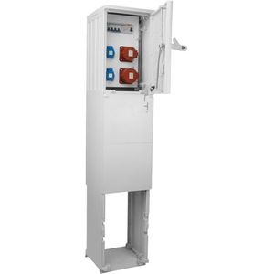Doktorvolt Stroomverdeler op fundament bouwstroomverdeler verdeler kolom 16A 32A 2x230V type E
