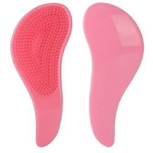 1 STKS Antistatische Massage Haarborstel Douche Massage Haarborstel Kam Salon Haar Styling Tool Magische Handvat Kam(Girly pink)