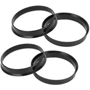 4 Stuks Universele Auto 57.1 Mm Binnendiameter 66.6 Mm Buitendiameter Naafcentrische Ringen Wielnaven ABS Kunststof Zwart Velgenspacers(73.1-57.1)