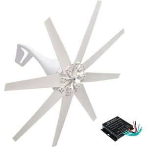 48V,BAOJUHUIKANG 14000W DC 12V/24V/48V/220V Windturbine Generator, 8 Bladen Windturbine Kit met Regelaar, 3-Fase AC Permanentmagneet Generator