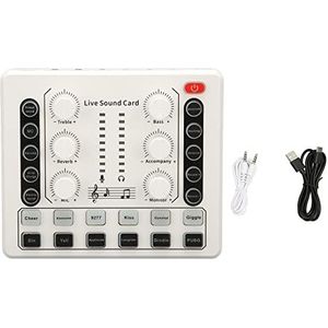 Live Geluidskaart, Mini Voice Changer Geluidskaart Heavy Bass voor Live Streaming