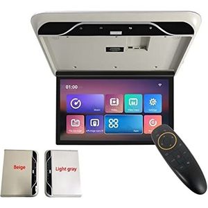 Draagbare dvd-speler voor videospelers op hoofdsteunen in auto's 19 Inch Auto Monitor Auto Video Playe 1080P Multimedia Plafond TV Voertuig Dak Mount Display HDMI Backlight met HD-roterend scherm (Co