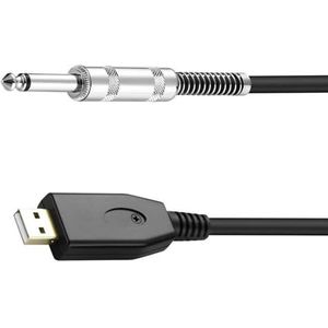 Gitaar Instrument Kabel USB Mannelijk Naar 6,5 Mm TS Monokabel Elektrische Gitaar Naar Computer Convertersnoeren Adapter Voor Opname Gitaar Audiokabel