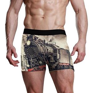YOUJUNER Vintage Stoommotor Trein Mannen Trunk Boxers Shorts Slips Broek Ondergoed Onderbroek Boxershorts voor Mannen, Multi kleuren, L