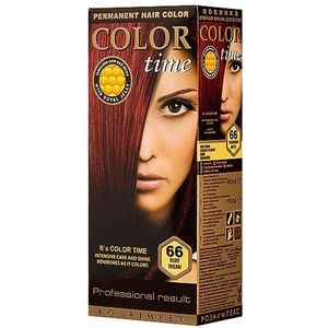 Color Time Permanente Haarkleur Gel | Verrijkt met Royal Jelly en Vitamine C | Permanente Haarkleuring | Kleur 66 Ruby Dream | 100 ML