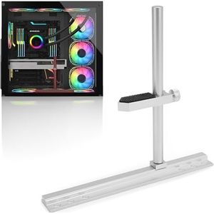 LICAEVEY GPU Support Bracket Verstelbare Anti -sag GPU Brace Stand Videokaarthouder 35-120 Mm voor RTX 4090 3080 ATX Cases - Aerospace Aluminium voor 90 Mm 120 Mm 140 Mm Fans (SILVER)