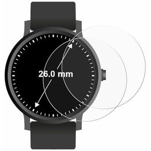 BROTECT 2x Schermbeschermer voor Horloges (Rond, ø: 26 mm) Screen Protector Transparant