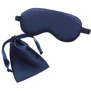 Cmis Kbei Zijden slaapmasker met draagtas, tas voor reizen, slaap, oogschaduw voor vrouwen, man, dutje, comfortabele ooglapje, helpt bij het rusten (cyaan)