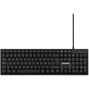 Phoenix K100 Multimedia-toetsenbord, USB, zwart, QWERTY