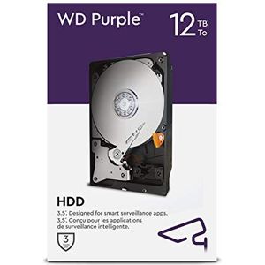 WD Purple 12 TB Überwachung 3.5"" Interne Festplatte – AllFrame AI – 360 TB/Jahr, 256 MB Cache, 7.200 RPM Class