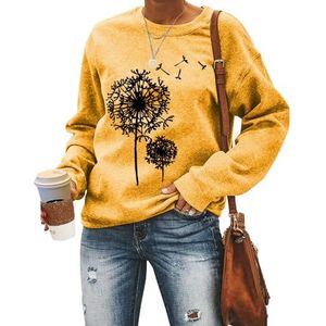 MLZHAN - Paardebloem Print - Sweatshirt - Geel - Lange Mouw