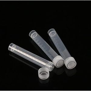 10 ml Lab Afgestudeerd 100 stks 200 stks 300 stks 500 stks Plastic Cryovial Reageerbuis Cryo Bevriezing Buis met Witte Dop(10ml 100pcs)