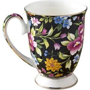 BARASH Glazen bekers koffiekopjes, porselein, bloemenschilderijen, retro landelijke espressokopjes, theekopjes, waterglazen (kleur: B)