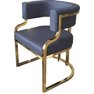 JAVYPPT Moderne eetkamerstoelen, open rugleuning eetkamerstoelen, thuis keuken eettafel stoelen, voor eetkamer/keuken/woonkamer (blauw)