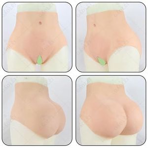 Adima Hoge taille siliconen kont slipje nep vagina broek crossdresser's heupen verbeteraar shapewear verbergen gaff panty voor drag queen,ivoor,basics