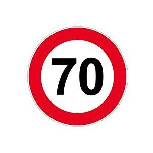 Stickers voor deurschild snelheidsbegrenzing 70