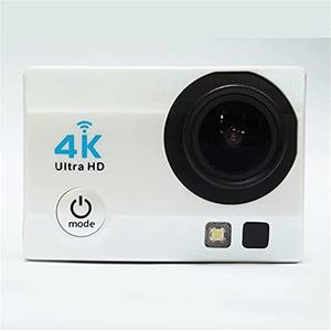 KOZWAY Actiecamera 4k actiecamera sport professionele 30 m onderwater waterdichte camera volledige hd 1080P buiten fietsen duiken 2.0 inch scherm (maat: met 32G TF-kaart, kleur: zilverachtig)