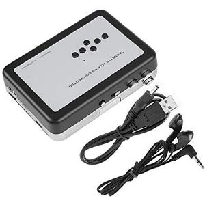 Cassetteconverter, draagbare cassettespeler in MP3-converter, stereo-USB-cassette, digitale band, MP3-muziekspeler, converteren van cassettes naar MP3, plug-and-play